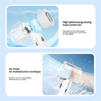 Portable Handheld Fan Rechargeable Turbo Fan 12000 RPM