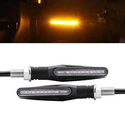 1/2/4pc LED Motorcycle Turn Signals Light Tail Flasher Blink