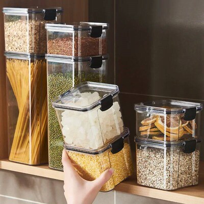 Sealed plastic food storage box cereal candy Dried jars with