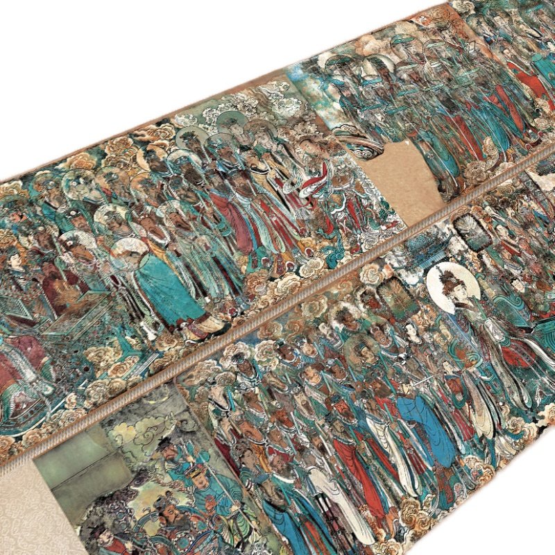 元 永乐宫壁画朝元图版全图 绢布高清微喷长卷工笔人物国画定制,家居饰品,国画,淘宝优惠券,粉丝福利购,淘宝优惠卷