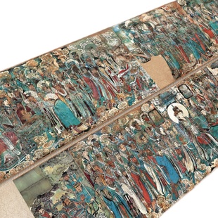 元 永乐宫壁画朝元图版全图 绢布高清微喷长卷工笔人物国画定制