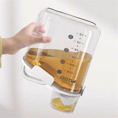 Dog Cat Food Pail Plastic Storage Tank With Measuring Cup