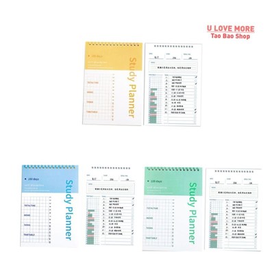 100Days Daily Weekly Study Planner Notebook Journal Agenda t