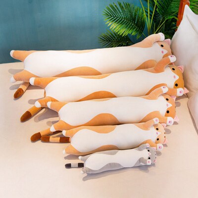 50/70/90/110/130cm Cute Soft Long Cat Pillow Stuffed Plush T