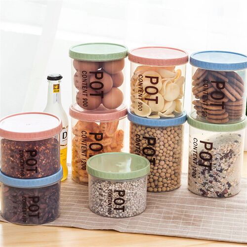 Kitchen Storage Sealed Jar Transparent Snack Organizer Box P