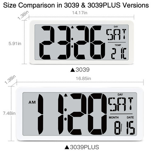 TXL Large Digital Jumbo wall clock modern design home vintag