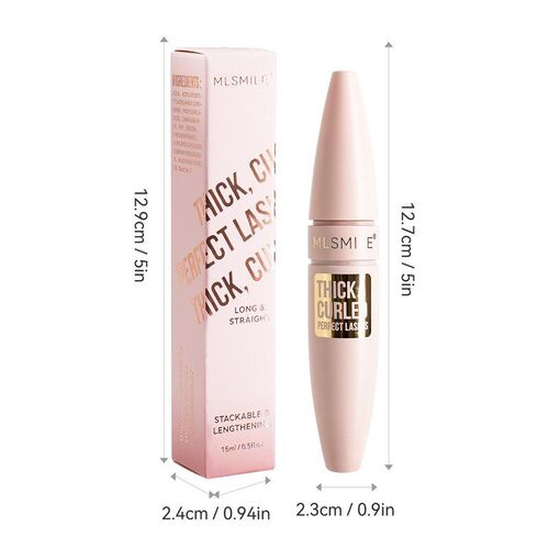 5-color Mascara Thick Long Curly Waterproof Non-blooming Thr