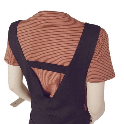 Summer new style loose age-reducing bib pants, womens small