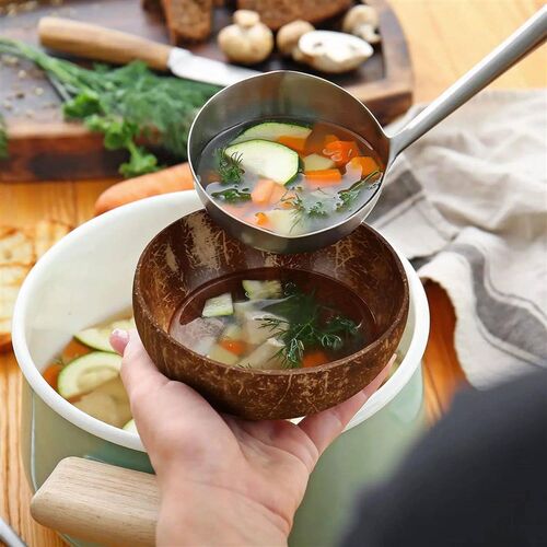 Coconut Bowls For Serving Dishes Wooden Salad Wood Reusable