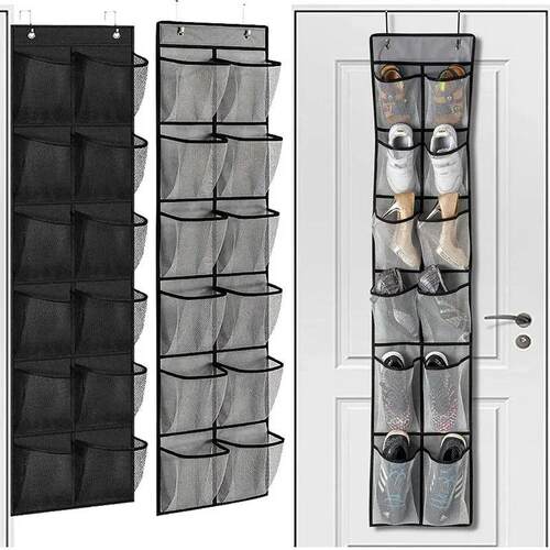 Hanging shoe rack organizer Over the Door Shoe Organizer 12/