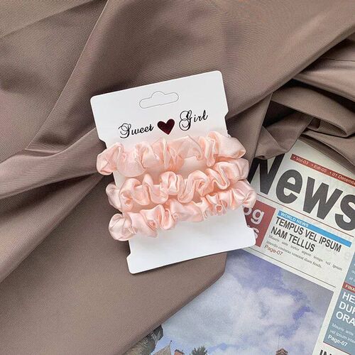 3/6Pcs Vintage Scrunchie Satin Leopard Scrunchies Set Elasti