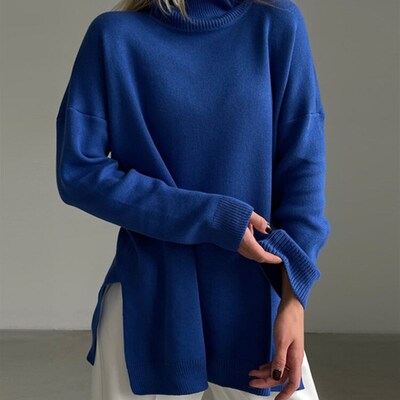 Autumn Winter Womens Sweaters Turtleneck Women Pulovers Sid