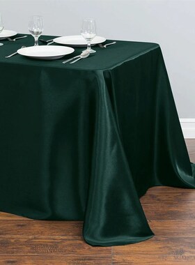 Satin Tablecloth Rectangular Table Overlay ver Table Decorat