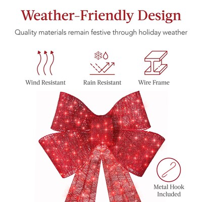 Lit Christmas Bow Lighting Christmas Wreath Doors And Window
