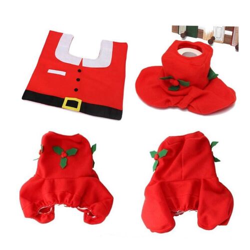 Christmas Decorations for Home Bathroom Toilet Seat Cover