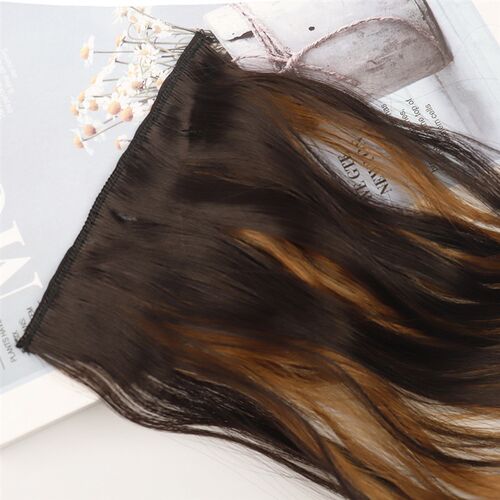 Long Curly Wig Hair Piece Set Clipin Water Wave 60