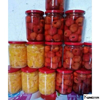 -Circular glass jar pickles bottles jam jars of honey bottle