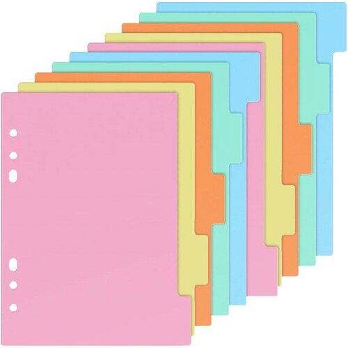 10 Pcs Binder Clips Divider Index Board File Folder