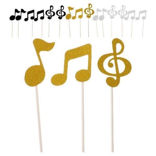 Music Notes Table Decor Happy Birthday Decorations Cake