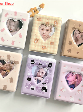 Cartoon Bear Photo Album 3 Inch Photocard Holder Korean Idol