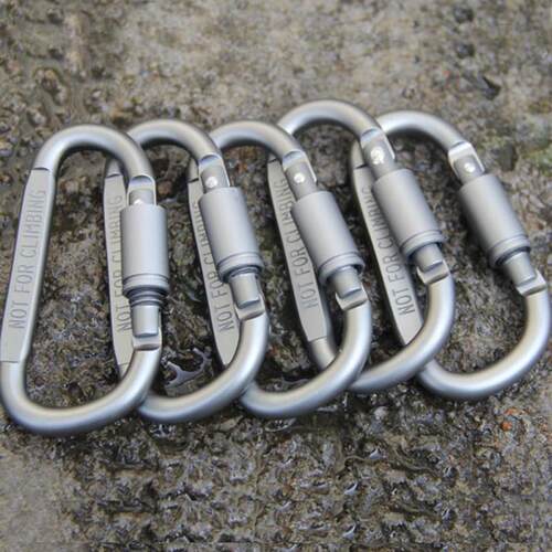6pcs/lot Carabiner Travel Kit Camping Equipment Alloy Alumin