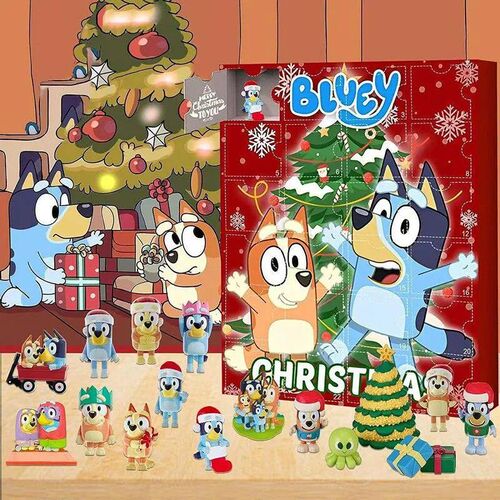 Bluey Figure Christmas Advent Calendar 24pcs Set Blind Box B