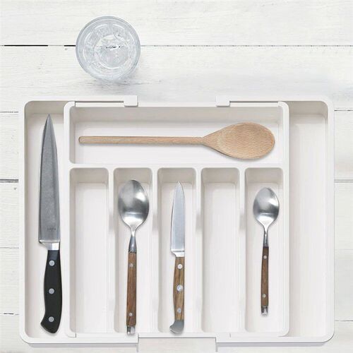 Silverware Drawer Organizer Expandable Utensil Tray for Kitc