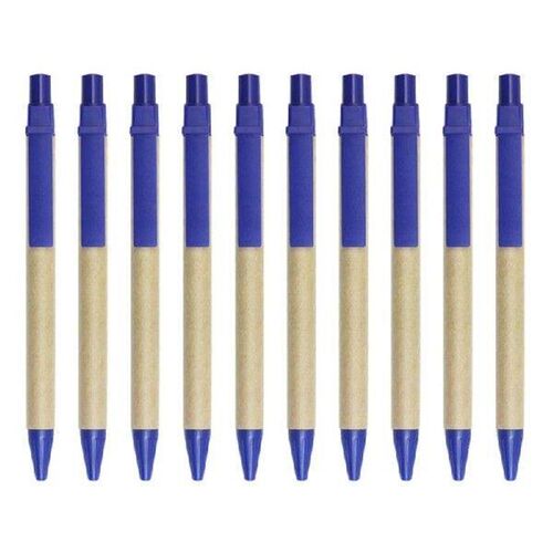 10Pcs Retractable Ballpoint Pen Black Office Writing Pen
