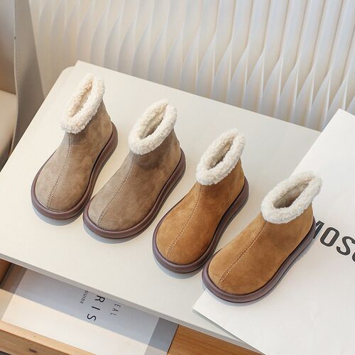 Childrens Snow Boots 2025 Girls Cotton Boots Thickened And