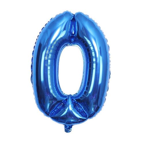 32 inch Blue Number Foil Balloon Digital 0 to 9 Helium Ballo