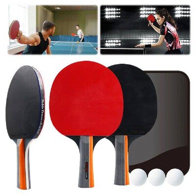 Ping Pong Paddles Table Tennis Paddles 2 Rackets & 3 Balls