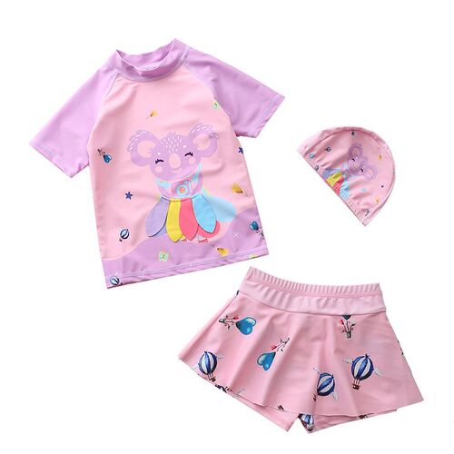 1~8Y Toddler Baby Girls Swimsuit Long sleeves Swimming suit