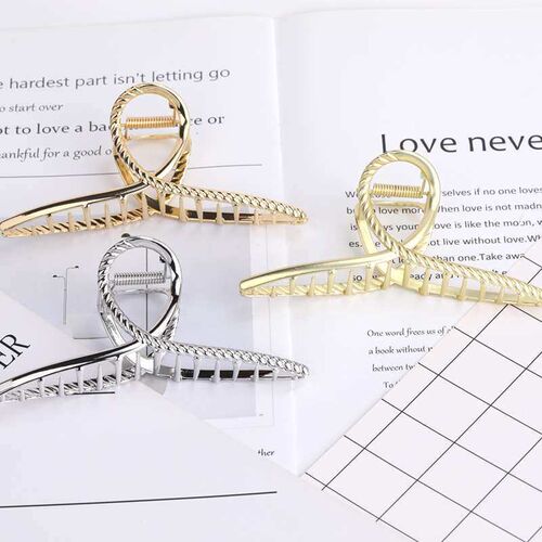 13.5cm Large Cross One-word Grab Clip Back Head Half Thread