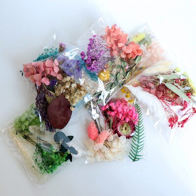 Embossed A5 Bag Of Dried Flowers, Eternal Flower Embossed Ma