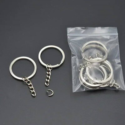 Metal Blank Keyring Keychain Split Rings Keyfob Key Rings Lo