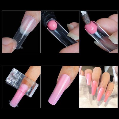 Extension False Nails Art Tips Acrylic Fake Finger Gel Polis
