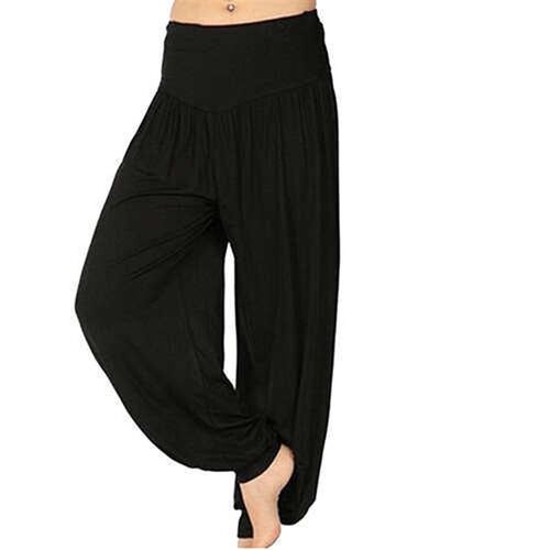 Womens Comfy Harem Loose Long Pants Belly Dance Boho  Wide