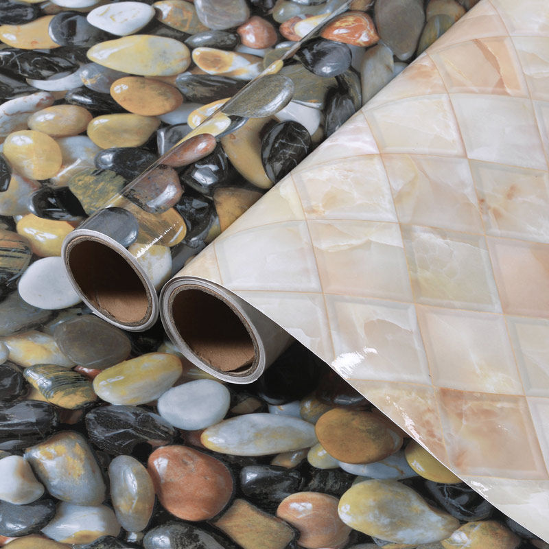 pvc自粘墙纸鹅卵石马赛克大理石纹壁纸橱柜台面桌子家具翻新贴纸,家居饰品,软装墙贴,淘宝优惠券,粉丝福利购,淘宝优惠卷