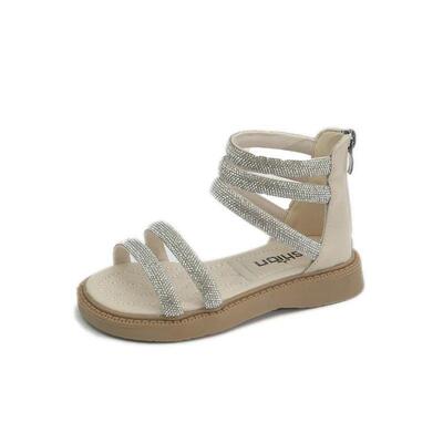 Summer Childrens Girls Gladiator Sandals Rhinestone Crysta