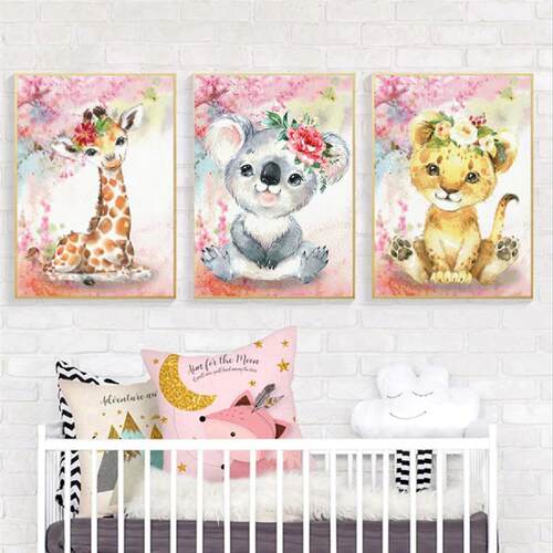 5D DIY Diamond Painting Animal Tiger Rabbit Elephant Cross S