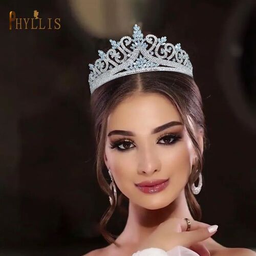 A376 Crystal Tiara Bridal Crown Wedding Headpiece Queen King