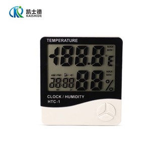 实验室电子温湿度计 时间/温度/湿度三位数显 家用高精度精准数显