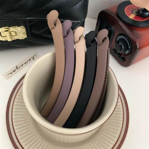 Women Elegant Matt Color Banana Claw Clips Matt Color Plasti