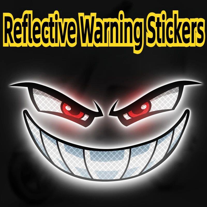 1PC Devil Eye Reflective Motorcycle Stickers Waterproof DIY图片