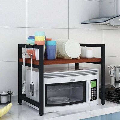 New Microwave Shelf Kitchen Shelf 2-layer Storage Rack Oven