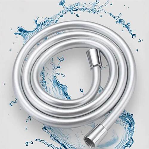 1/1.5/2m PVC Handheld Shower Head Hose Flexible Anti Winding