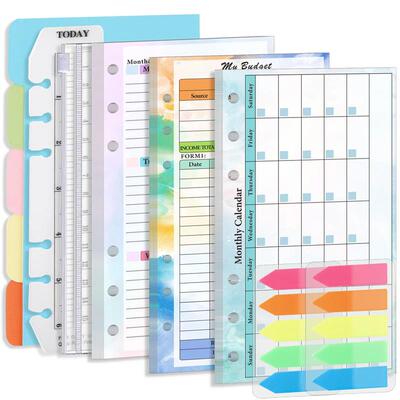A6 Loose Leaf Notebook Refill Spiral Binder Inner Page Budge