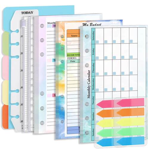 A6 Loose Leaf Notebook Refill Spiral Binder Inner Page Budge