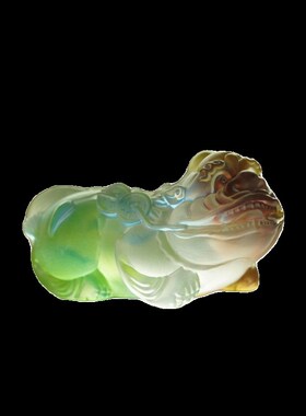 20龙年吉祥物琉璃貔貅手把件客厅茶桌茶宠招财装饰摆件工艺品