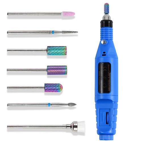 7PCS Ceramic Dliamond Nail Drill Bits Set Milling Cutter for